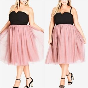 City Chic "Power Princess" Tulle Skirt Dress